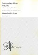 Concerto In A Major (Wilg 100) : For Flute, Strings and Basso Continuo / Ed. Alejandro Garri.