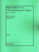 Three Shakespeare Songs, Op. 6 (1st Set) : For Medium-high Voice and Piano.