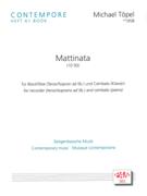 Mattinata : For Recorder (Tenor/Soprano Ad Lib.) and Cembalo (Piano).