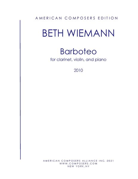 Barboteo : For Violin, Clarinet and Piano (2010).