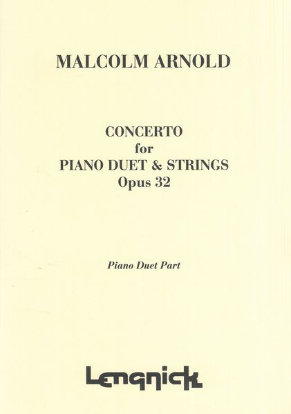 Concerto For Piano Duet and Strings, Op. 32 (1951) : Piano Duet Part.