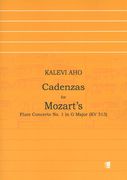 Cadenzas For Mozart's Flute Concerto No. 1 In G Major (K. 313).