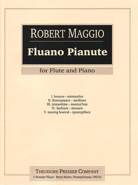 Fluano Pianute : For Flute and Piano (1992).