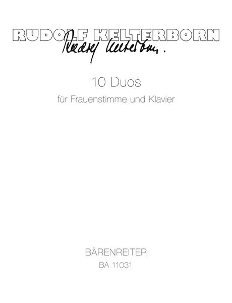 10 Duos : Für Frauenstimme und Klavier (2012).