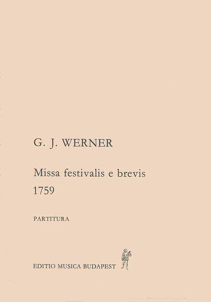 Missa Festivalis E Brevis : 1759.