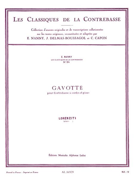 Gavotte : Pour Contrebasse A Cordes Et Piano.