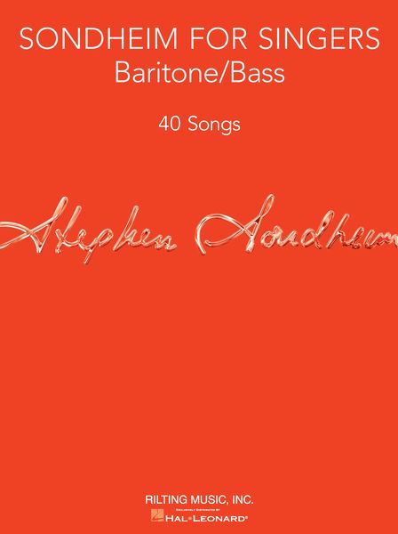 Sondheim For Singers : Baritone/Bass - 40 Songs.
