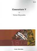 Concertare V : For Flute, Oboe, Clarinet, Bassoon, Horn, Trumpet, Trombone and Percussion.