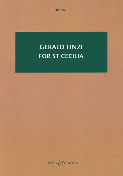 For St Cecilia, Op. 30 : Ceremonial Ode For Tenor Solo, Mixed Chorus and Orchestra (1947).