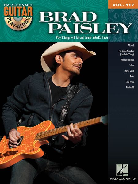 Brad Paisley : Play 8 Songs With Tab and Sound-Alike CD Tracks.