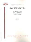 Lyrics II : For Solo Piano (2014).