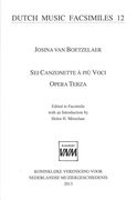 Sei Canzonette A Piu Voci, Opera Terza / edited by Helen H. Metzelaar.
