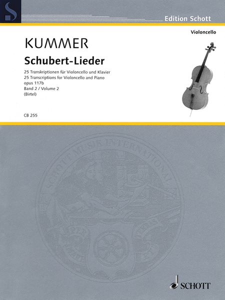 Schubert-Lieder, Op. 117b : 25 Transkriptionen Für Violoncello und Klavier - Band 2.