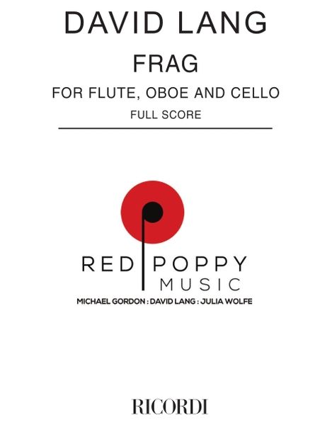 Frag : For Flute, Oboe and Cello (1985).