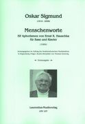 Menschenworte - Elf Aphorismen von Ernst R. Hauschka : Für Bass und Klavier (1984).