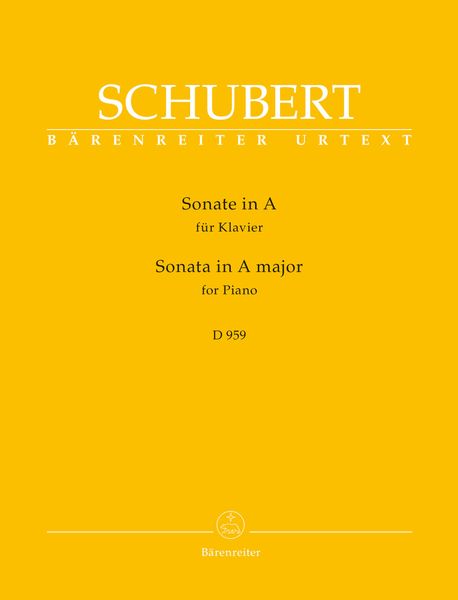 Sonate In A, D 959 : Für Klavier / edited by Walburga Litschauer.