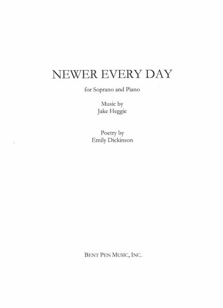 Newer Every Day : For Soprano and Piano.