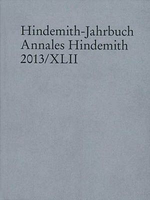 Hindemith - Jahrbuch, 2013/XLII.