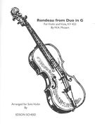 Rondeau From Duo In G For Violin and Viola, K. 423 : For Solo Violin / arranged by Edson Scheid.