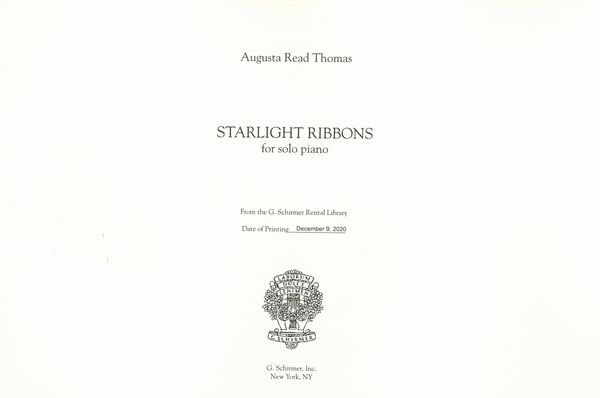 Starlight Ribbons : For Solo Piano (2013).