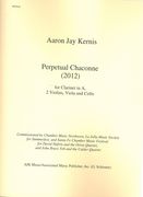 Perpetual Chaconne : For Clarinet In A, 2 Violins, Viola and Cello (2012).