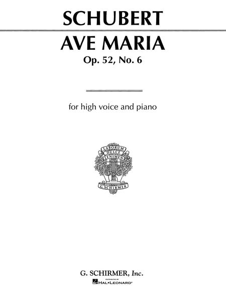 Ave Maria : For High Voice & Piano.