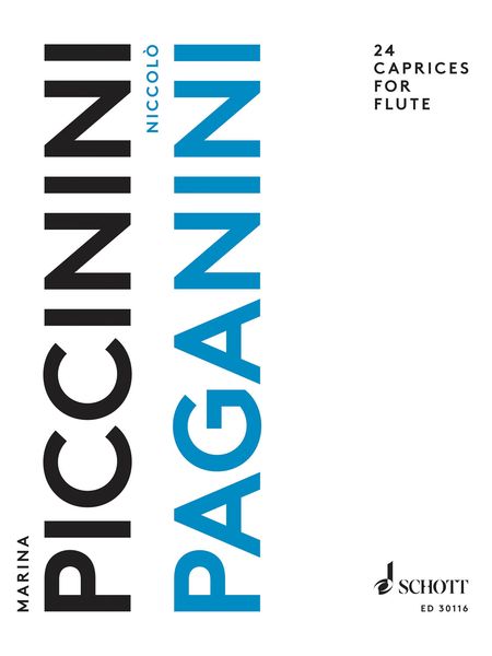 24 Caprices : For Flute / arranged by Marina Piccinini.