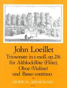 Triosonate In C-Moll Op. 2/6 : Für Altblockflöte (Flöte), Oboe (Violine) und BC.