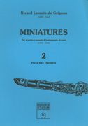 Miniatures, Vol. 2 : Per A Tres Clarinets.