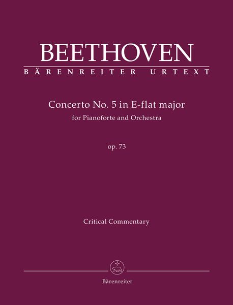 Konzert Nr. 5 In Es, Op. 73 : Für Klavier und Orchester / Ed. Jonathan Del Mar.