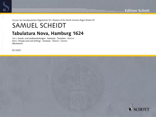 Tabulatura Nova, Hamburg 1624 - Teil I / edited by Klaus Beckmmann.