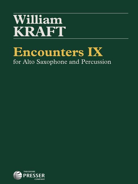 Encounters IX : For Alto Saxophone and Percussion (1982).