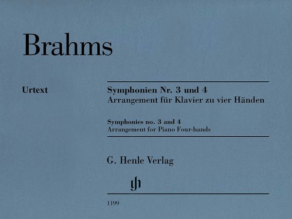 Symphonien Nr. 3 und 4 : Arrangement Für Klavier Zu Vier Händen / Ed. Robert Pascall.