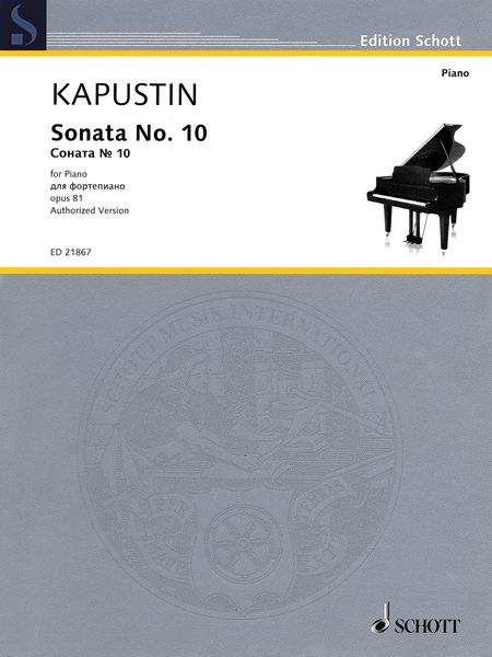Sonata No. 10, Op. 81 : For Piano - Authorized Edition.