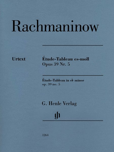 Etude Tableau In E Flat Minor, Op. 39 No. 5 / edited by Domink Rahmer.