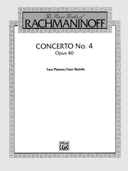 Concerto No. 4 In G Minor, Op. 40 : For Piano and Orchestra - reduction For 2pf/4hds.