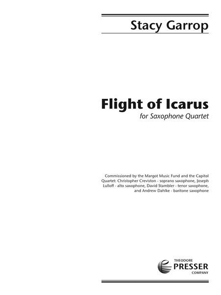Flight Of Icarus : For Saxophone Quartet (2012).