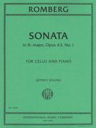 Sonata In B Flat Major, Op. 43 No. 1 : For Cello and Piano / arranged by F. G. Jansen.