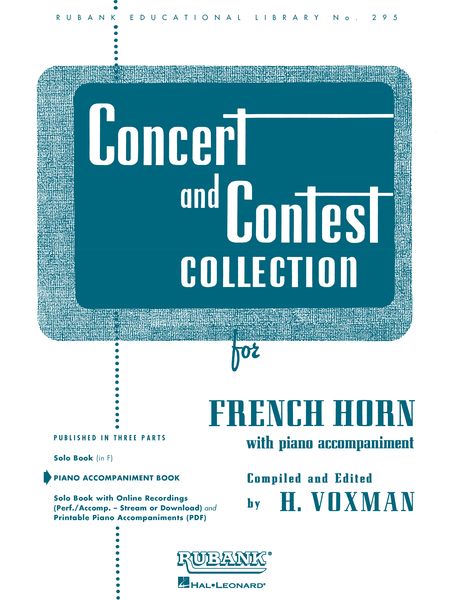 Concert and Contest Collection : For French Horn With Piano Accompaniment / Ed. H. Voxman.