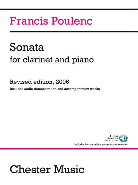 Sonata : For Clarinet and Piano - Revised Edition, 2006.