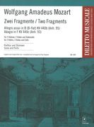Zwei Fragmente : Für 2 Violinen, 2 Violen und Violoncello / Completed and arranged by Paul Angerer.