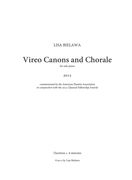 Vireo Canons and Chorale : For Solo Piano (2012).