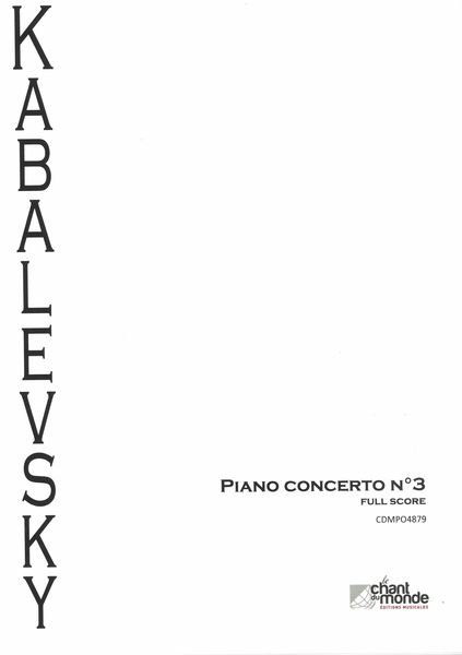 Concerto No. 3, Op. 50 : Pour Piano Et Orchestre (1952).