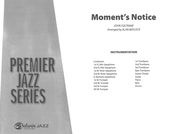 Moment's Notice : For Jazz Band / arranged by Alan Baylock.