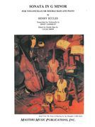 Sonata In G Minor : For Violoncello Or Double Bass and Piano / trans. For Cello by Ernst Cahnbley.