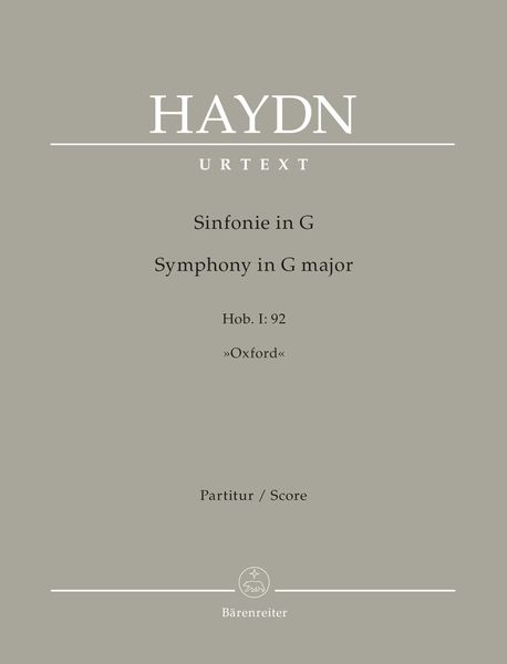Sinfonie In G = Symphony G Major, Hob. I:92 (Oxford) / edited by Andreas Friesenhagen.