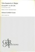 Trio Sonata In A Major (GraunWV A:XV:39) : For 2 Violins and Basso Continuo / Ed. Alejandro Garri.