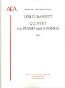 Quintet : For Piano and Strings (1962).