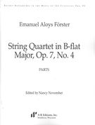 String Quartet In B Flat Major, Op. 7 No. 4 / edited by Nancy November.