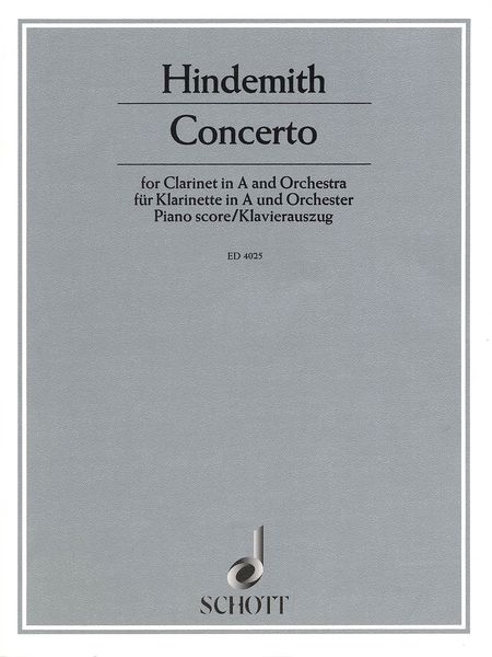 Clarinet Concerto : Piano reduction.